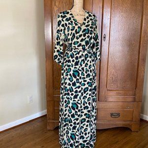 NY & Company Women's Maxi Animal Print Dress Size S